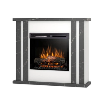 Warmtec Kelso wkład Dimplex 23" XHD Optiflame - biały mat, marmur czarny