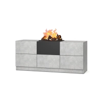 Warmtec Laza Cassete 400/600 Optimyst - Beton / Czarny mat