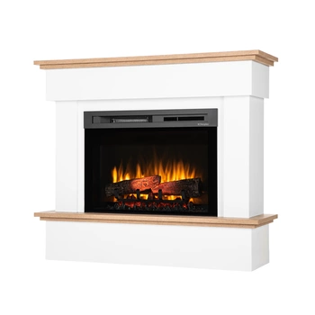 Warmtec Tormes wkład Dimplex 26" XHD Optiflame - biały mat, jasny dąb