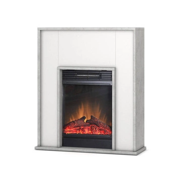 Warmtec Leggero z efektem Optiflame - biały mat, beton