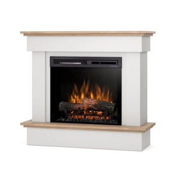 Warmtec Tormes wkład Dimplex 23" XHD Optiflame - biały mat, jasny dąb