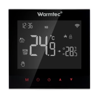 OUTLET: Warmtec SRT20W Wi-Fi czarny, podtynkowy programowalny czujnik powietrzny i podłogowy