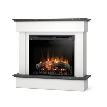 Warmtec Tormes wkład Dimplex 28" XHD Optiflame - biały mat, marmur czarny