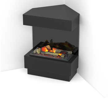 Warmtec Taravo narożny Cassete 400/600 LED Optimyst - czarny mat / czarny połysk