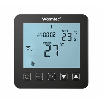 OUTLET: Warmtec PRT-01 Wi-Fi czarny podtynkowy programowalny czujnik powietrzny i podłogowy