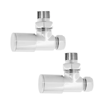 Zestaw zaworów kątowych do grzejnika Warmtec chrom