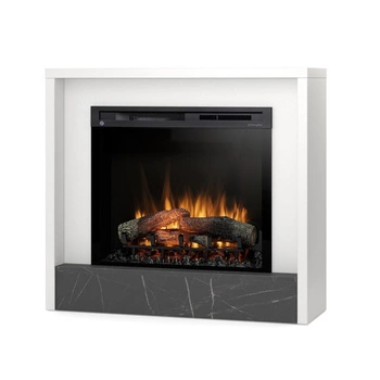 Warmtec Klar wkład Dimplex 28" XHD Optiflame - biały mat, marmur czarny
