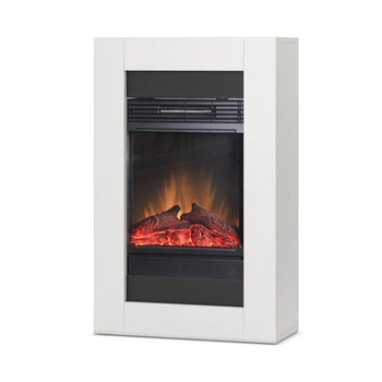 Warmtec Sono z efektem Optiflame - biały mat, czarny