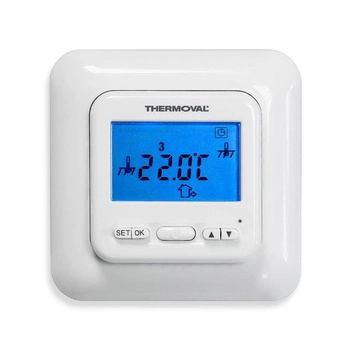 Thermoval TVT 04 IP21 podtynkowy programowalny czujnik powietrzny i podłogowy