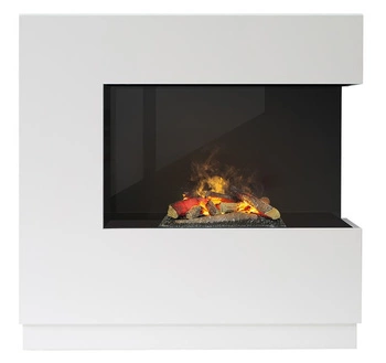 Dimplex Zen kaseta 400/600 LED + Polana 400L LOGBED z efektem Opti-Myst - biały