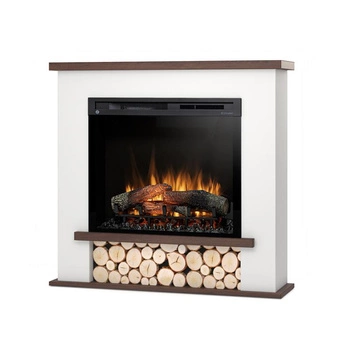 OUTLET: Warmtec Tula wkład Dimplex 28" XHD Optiflame - biały mat, ciemny dąb
