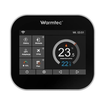 Warmtec ITS WiFi beznapięciowy podtynkowy programowalny czujnik powietrzny i podłogowy