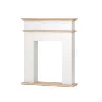 Konsola Warmtec Fori - Biały mat / Jasny dąb