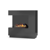 Warmtec Zen kaseta 400/600 LED + Polana 400L LOGBED z efektem Opti-Myst - czarny połysk lakier, lewostronny