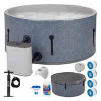 Zestaw premium basen z hydromasażem dmuchany ogrodowe spa Warmtec Sycylia 150 cm 1540 W 