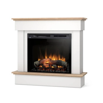 Warmtec Tormes wkład Dimplex 28" XHD Optiflame - biały mat, jasny dąb