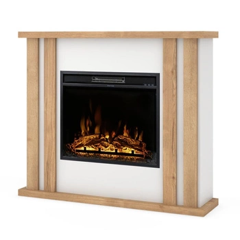 Warmtec Kelso wkład TGU 23" Powerflame - biały mat, jasny dąb