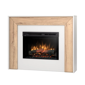 Warmtec Zuni wkład Dimplex 26" XHD Optiflame - biały mat, jasny dąb