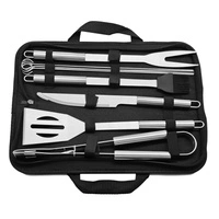 Akcesoria do grilla, zestaw do grillowania - 9 elementów