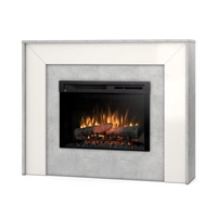 Warmtec Zuni wkład Dimplex 26" XHD Optiflame - beton, biały śmietankowy połysk