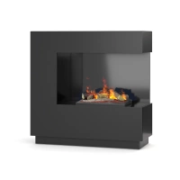 Warmtec Zen kaseta 400/600 LED + Polana 400L LOGBED z efektem Opti-Myst - czarny mat, prawostronny