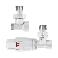 Zestaw zaworów kątowych termostatycznych do grzejnika Warmtec chrom