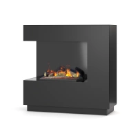 Warmtec Zen kaseta 400/600 LED + Polana 400L LOGBED z efektem Opti-Myst - czarny mat, lewostronny