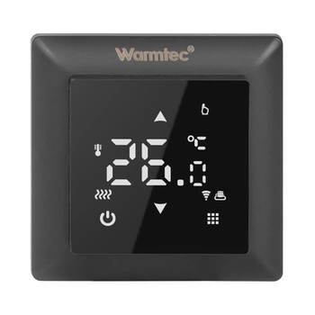 Warmtec WRT31W-CZ Wi-Fi czarny, podtynkowy programowalny czujnik powietrzny i podłogowy