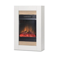 Warmtec Sono z efektem Optiflame - biały mat, jasny dąb