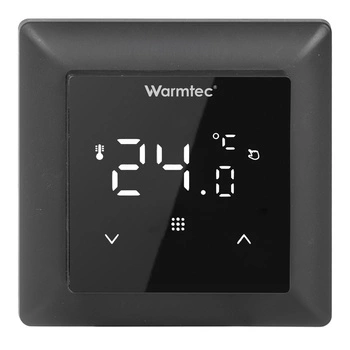 Warmtec WRT31W-CZ Wi-Fi czarny, podtynkowy programowalny czujnik powietrzny i podłogowy