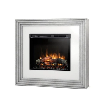 Warmtec Katra wkład Dimplex 28" XHD OptiFlame LED - beton, biały śmietankowy połysk